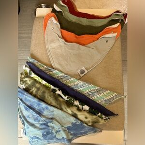 Bundle of bandana drool bibs by Parker Baby and Honest Baby